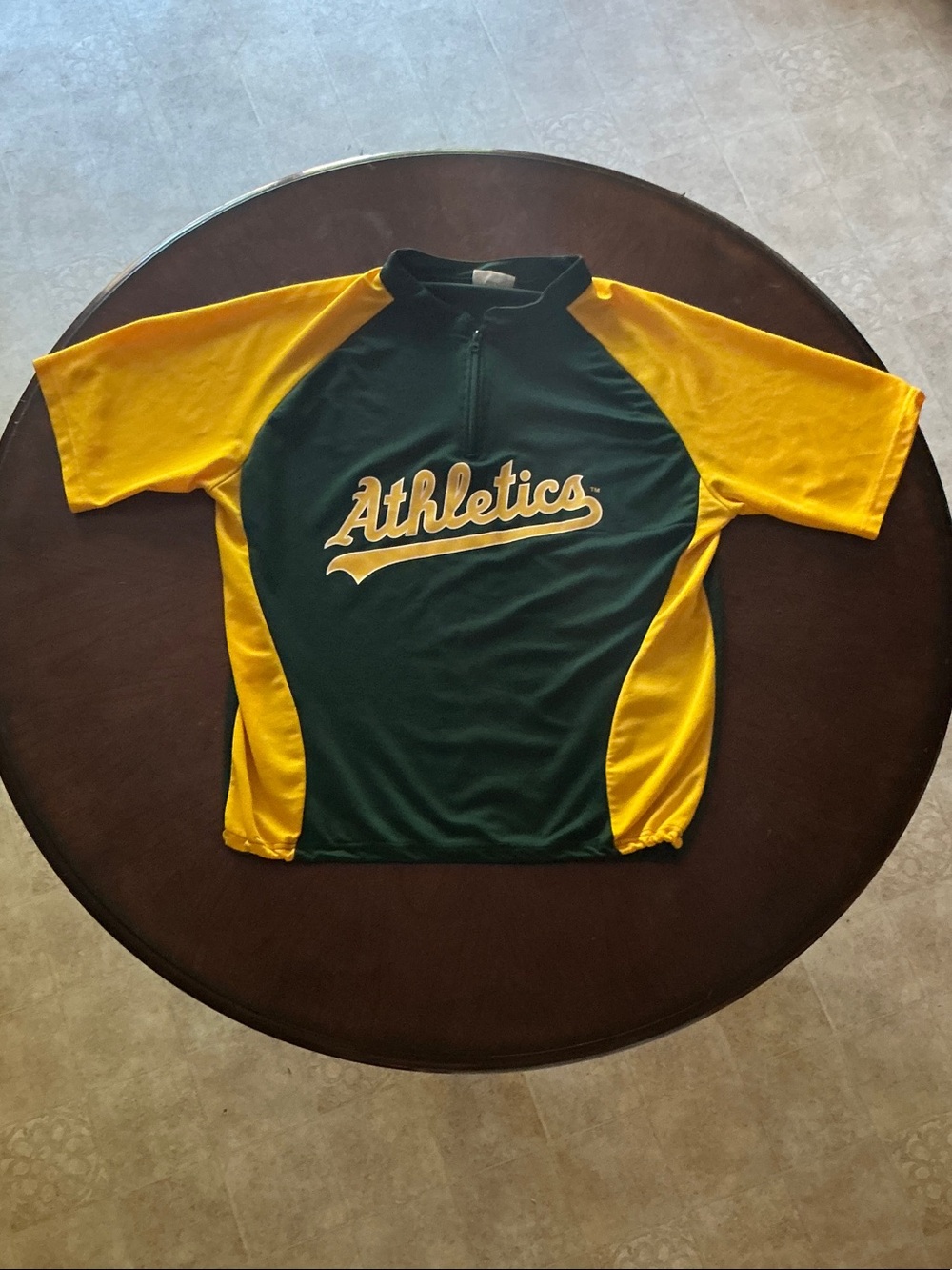 Athletics Baseball Jersey - Green & Yellow